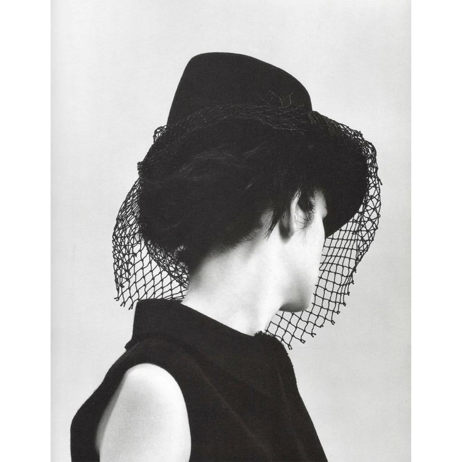 Yohji Yamamoto Black Hat Mesh Net Drape Detail Look Book AW 1995 2