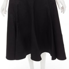 YOHJI YAMAMOTO black heavy cotton flared midi skirt JP2 M