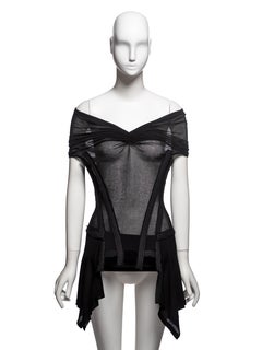 Yohji Yamamoto Black Jersey Architectural Corset, SS 2016