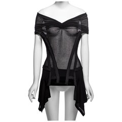 Yohji Yamamoto Black Jersey Architectural Corset, SS 2016