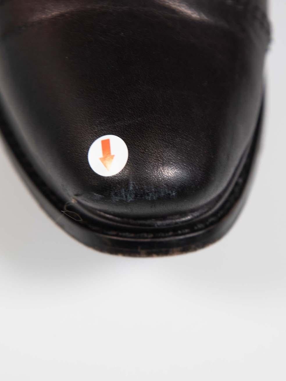 Yohji Yamamoto Bottes à plateforme en cuir noir Taille UK 3 en vente 1