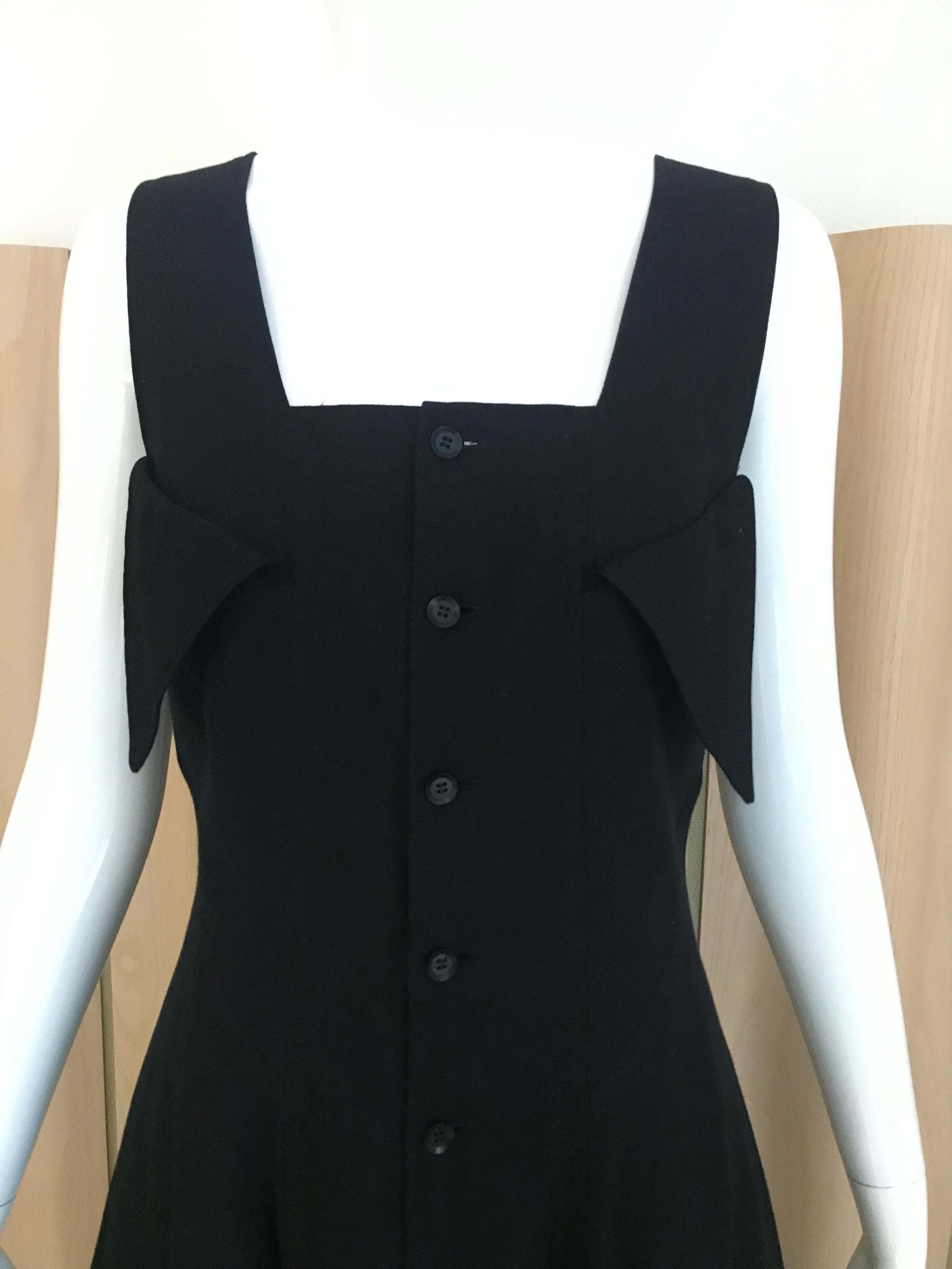 Yohji Yamamoto Soft black rayon pinafore dress New with tag.
Size: 6