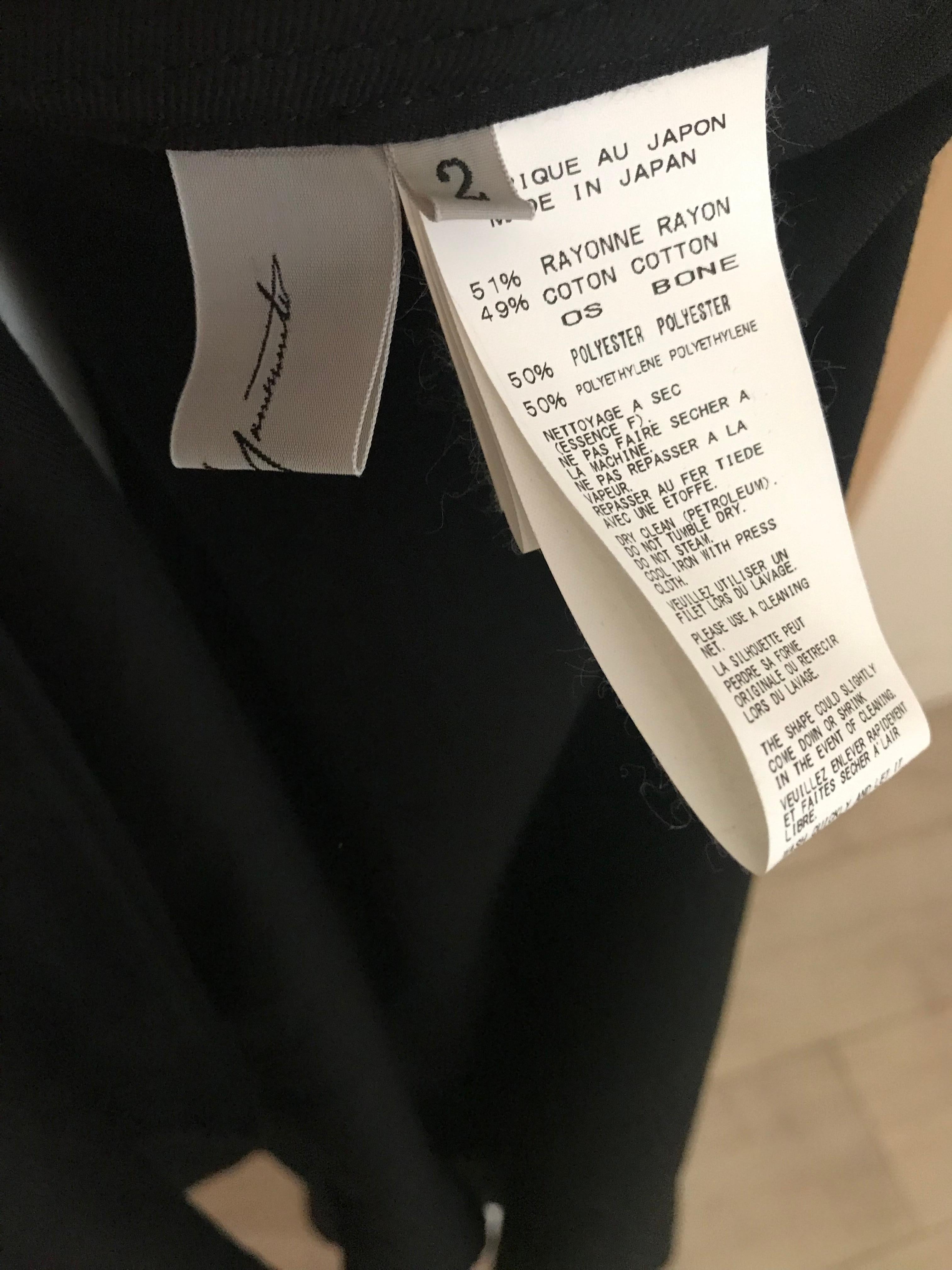 Yohji Yamamoto Black Rayon Dress In Excellent Condition In Beverly Hills, CA