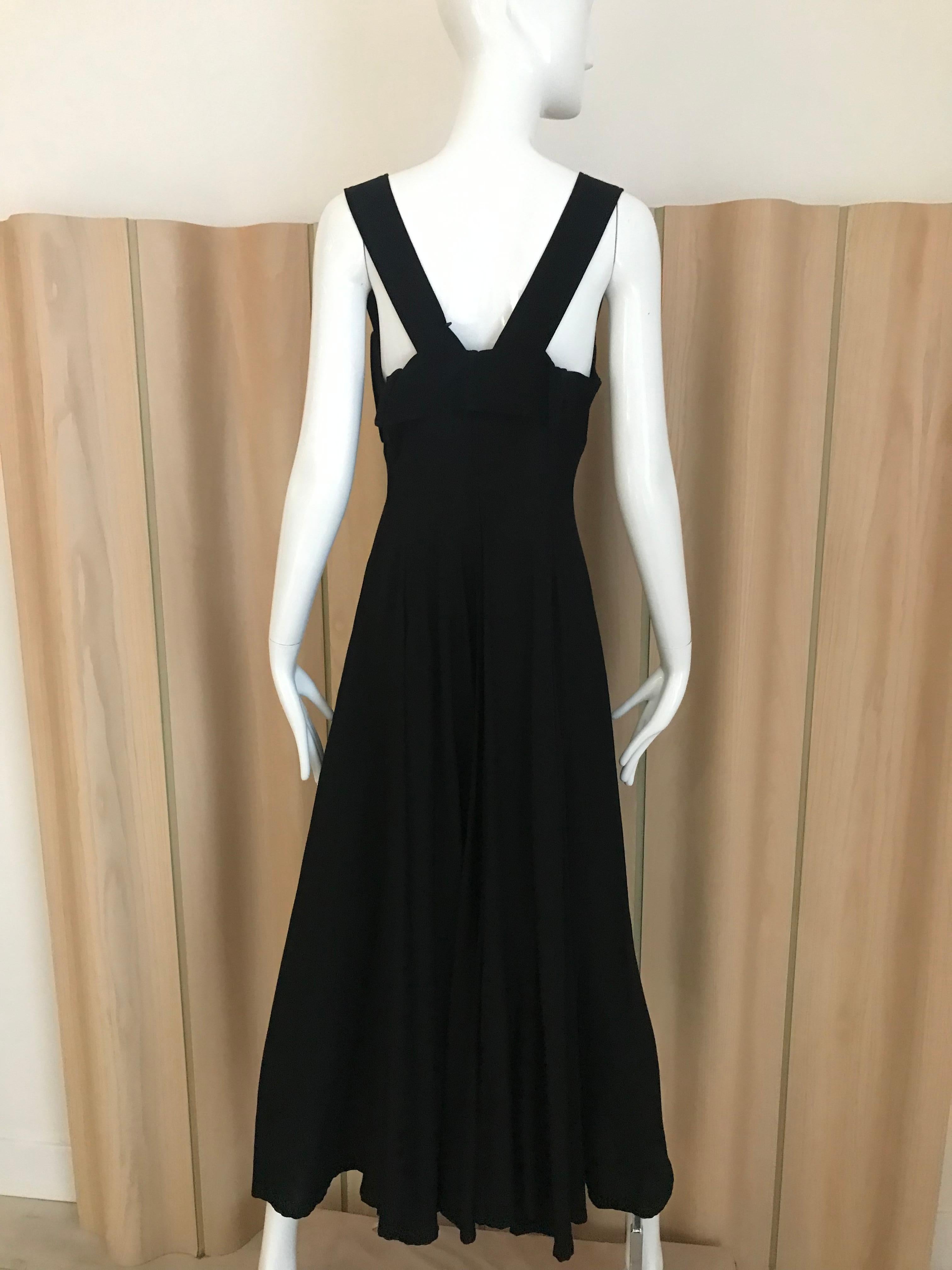 Yohji Yamamoto Black Rayon Dress 1