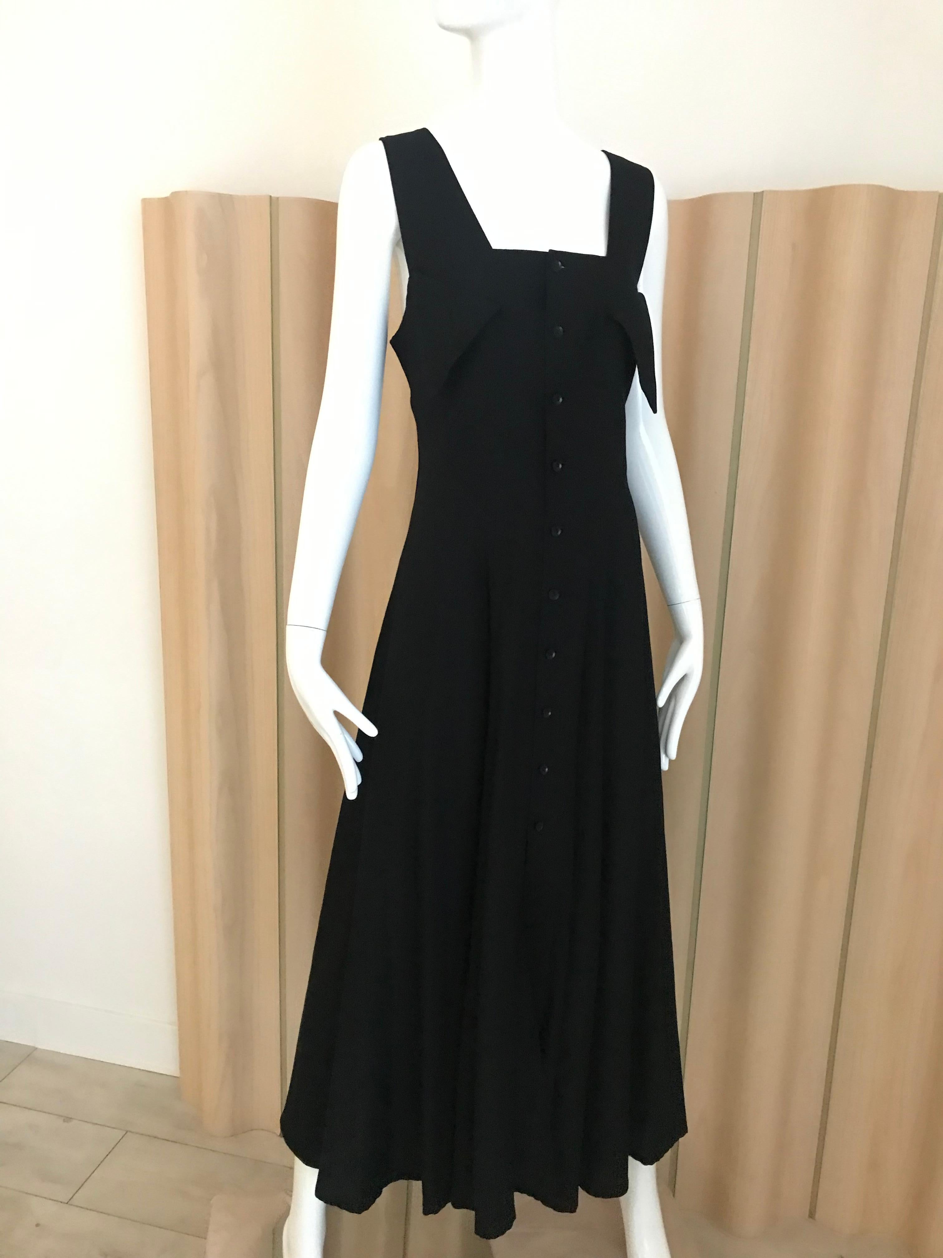 Yohji Yamamoto Black Rayon Dress 3