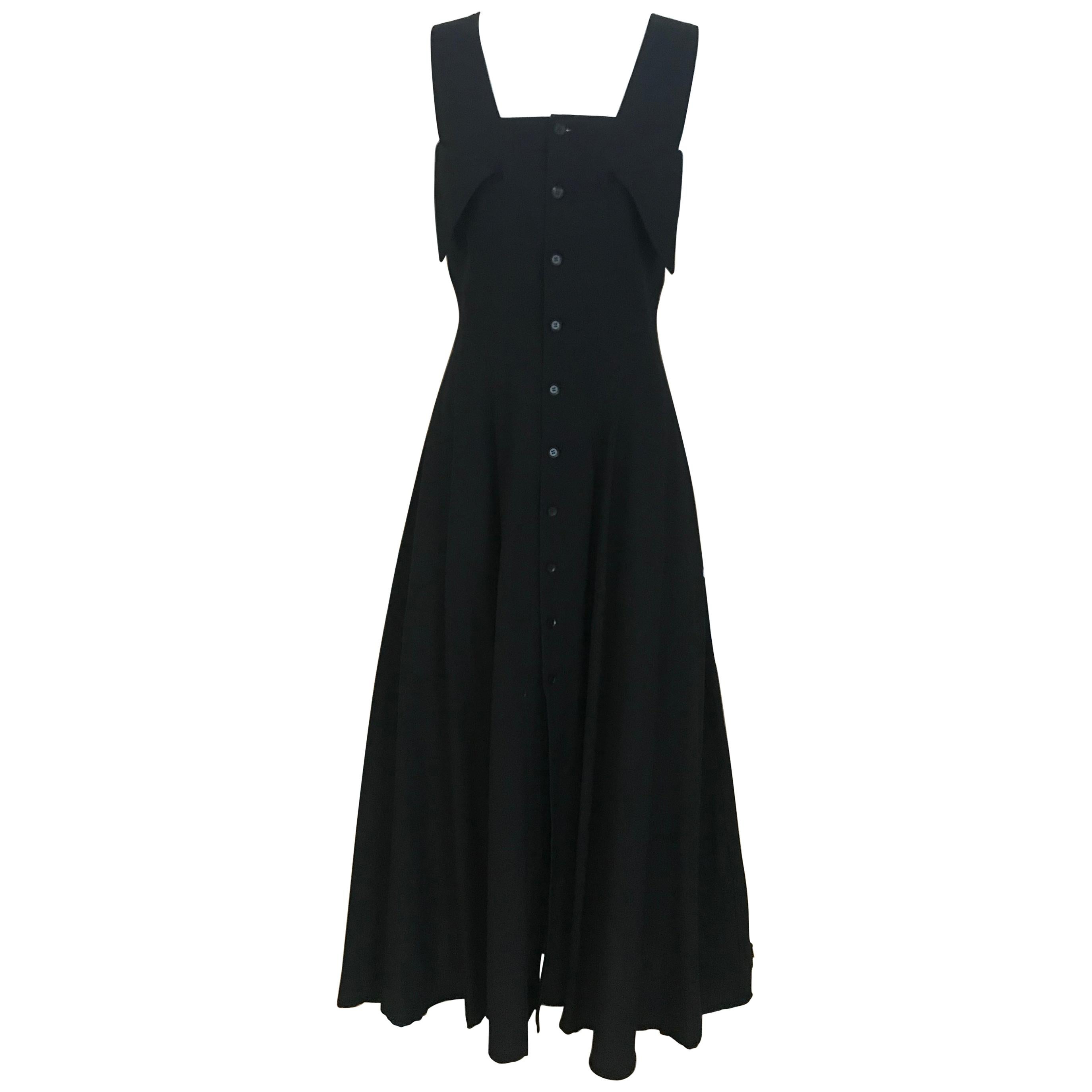 Yohji Yamamoto Black Rayon Dress