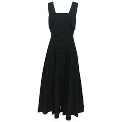 Yohji Yamamoto Black Rayon Dress