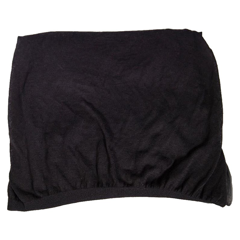 Yohji Yamamoto Sciarpa nera con accenti increspati