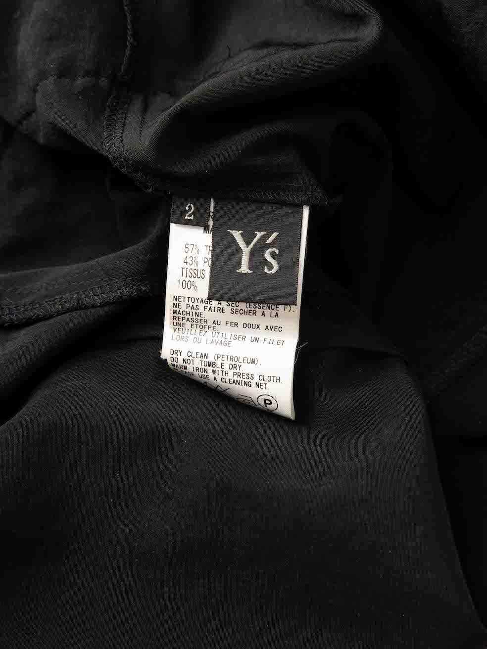 Women's Yohji Yamamoto Black Ruffle Skirt Mini Dress Size S For Sale