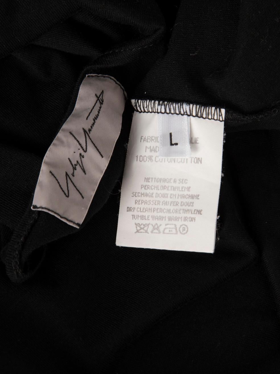 Yohji Yamamoto Black Short Sleeve T-Shirt Size L im Angebot 2
