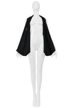 Yohji Yamamoto Black Wool Gabardine Bag 2001