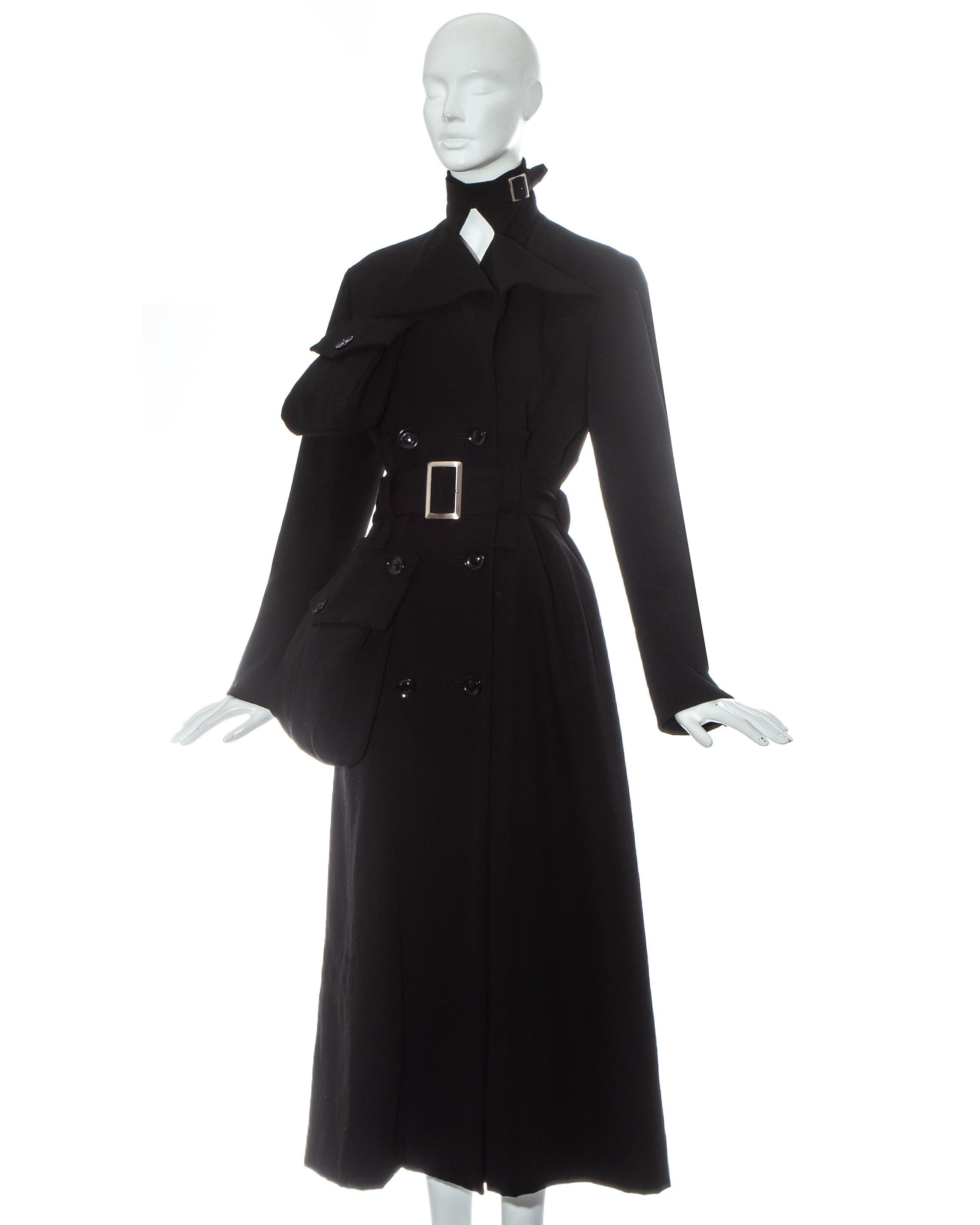 designer gabardine coat navy