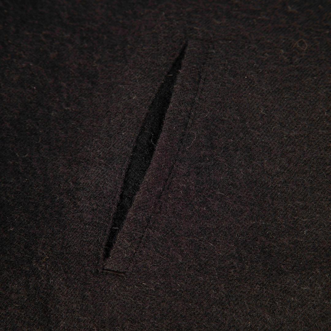 Yohji Yamamoto Black Wool Loose Fitted Dress Size XS In Good Condition For Sale In London, GB
