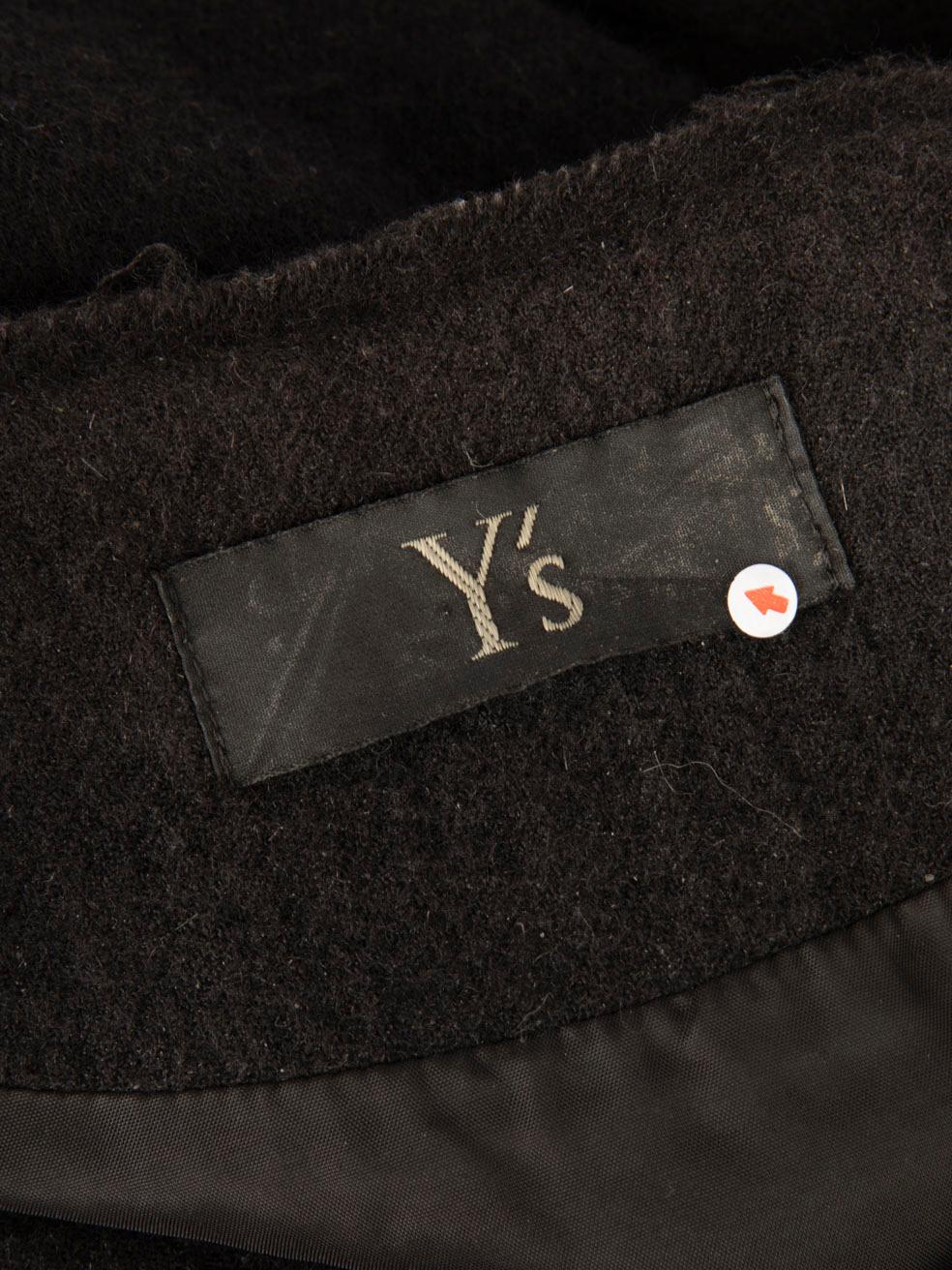 Yohji Yamamoto Black Wool Loose Fitted Dress Size XS For Sale 1