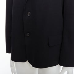 YOHJI YAMAMOTO black wool shoulder padded oversized boxy blazer M