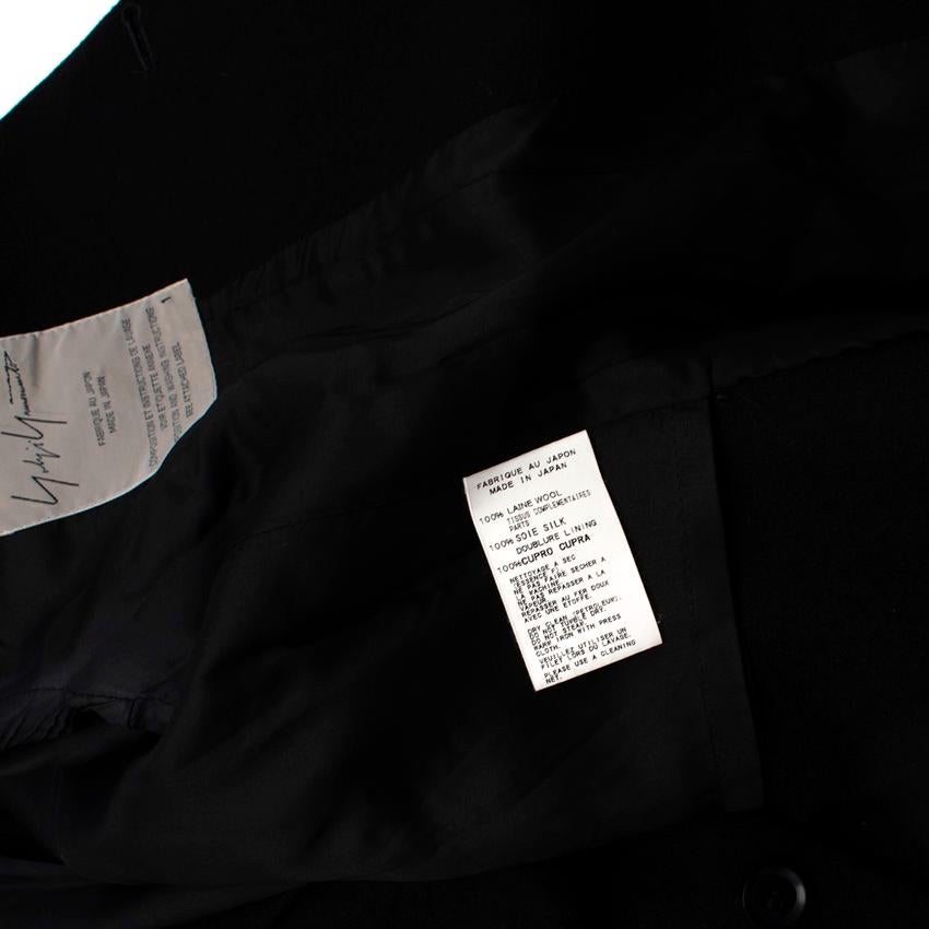 Yohji Yamamoto Black Wool Single-Breasted Blazer - US 4 5