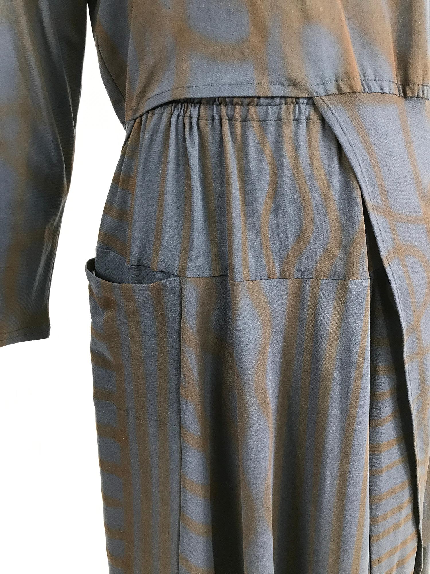 Yohji Yamamoto Blue and Grey Asymmetrical Top and Pocket Skirt For Sale ...