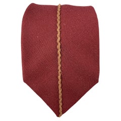 YOHJI YAMAMOTO Cravate en laine marron bourgogne