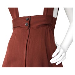 Yohji Yamamoto Burgundy Suspender Balloon Dress