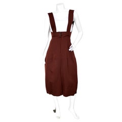 Yohji Yamamoto Burgundy Suspender Balloon Dress