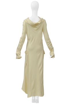 Yohji Yamamoto Butter Cowl Neck Long Dress 2000-01