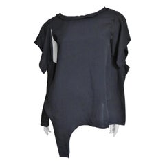 Camisa Yohji Yamamoto Top Asimétrico Recortado