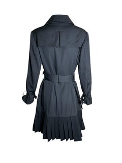 Yohji Yamamoto Abito trench doppiopetto con gonna in lana a pieghe