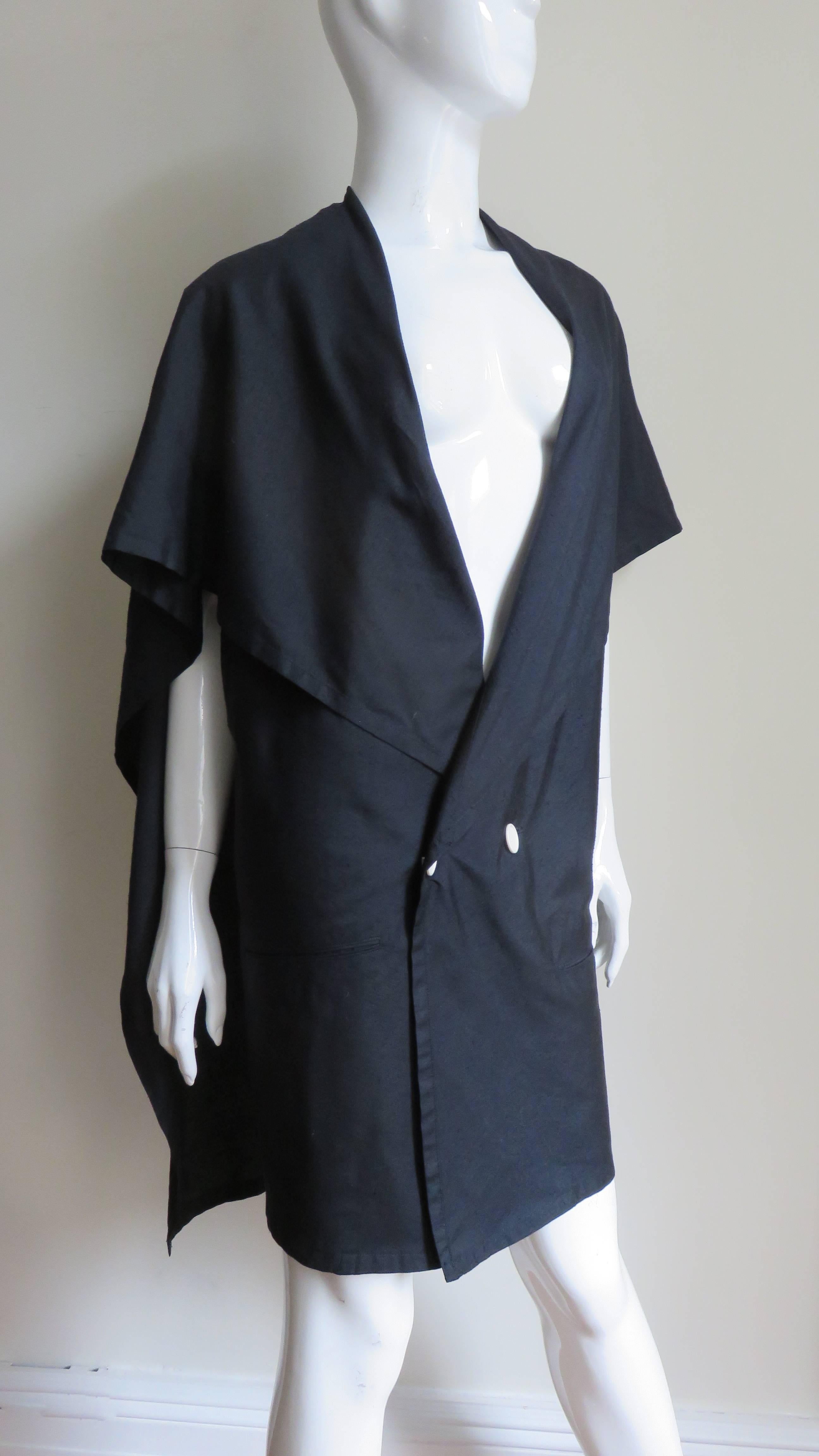 Yohji Yamamoto Silk Jacket 1980s For Sale 2