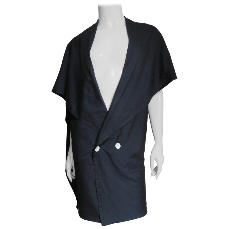 Yohji Yamamoto Drape Silk Jacket 1980s For Sale At 1stdibs