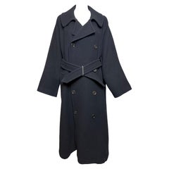 Yohji Yamamoto A/I 2002 Trench doppio petto in lana