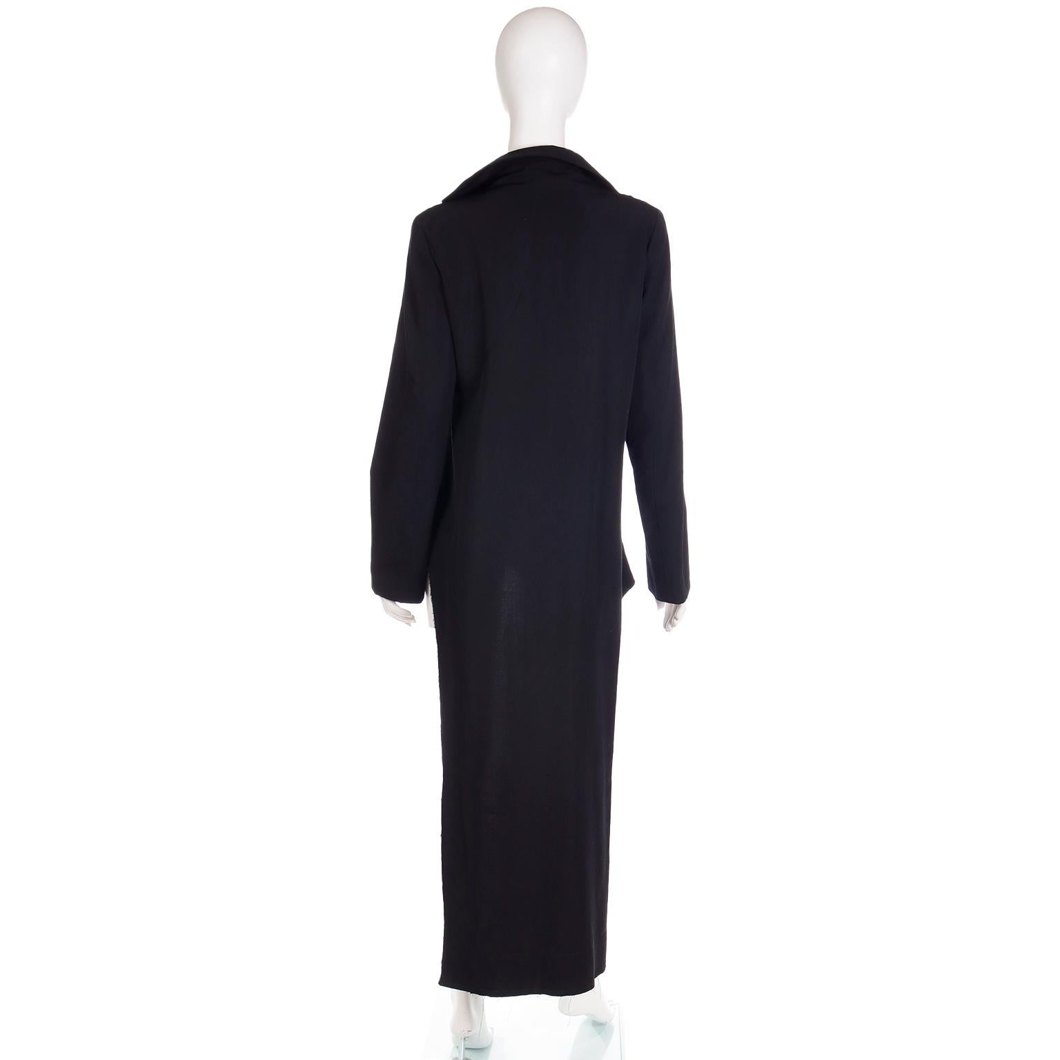 Yohji Yamamoto Fall 2001 Tuxedo Inspired Avant Garde Asymmetrical Runway Coat 5