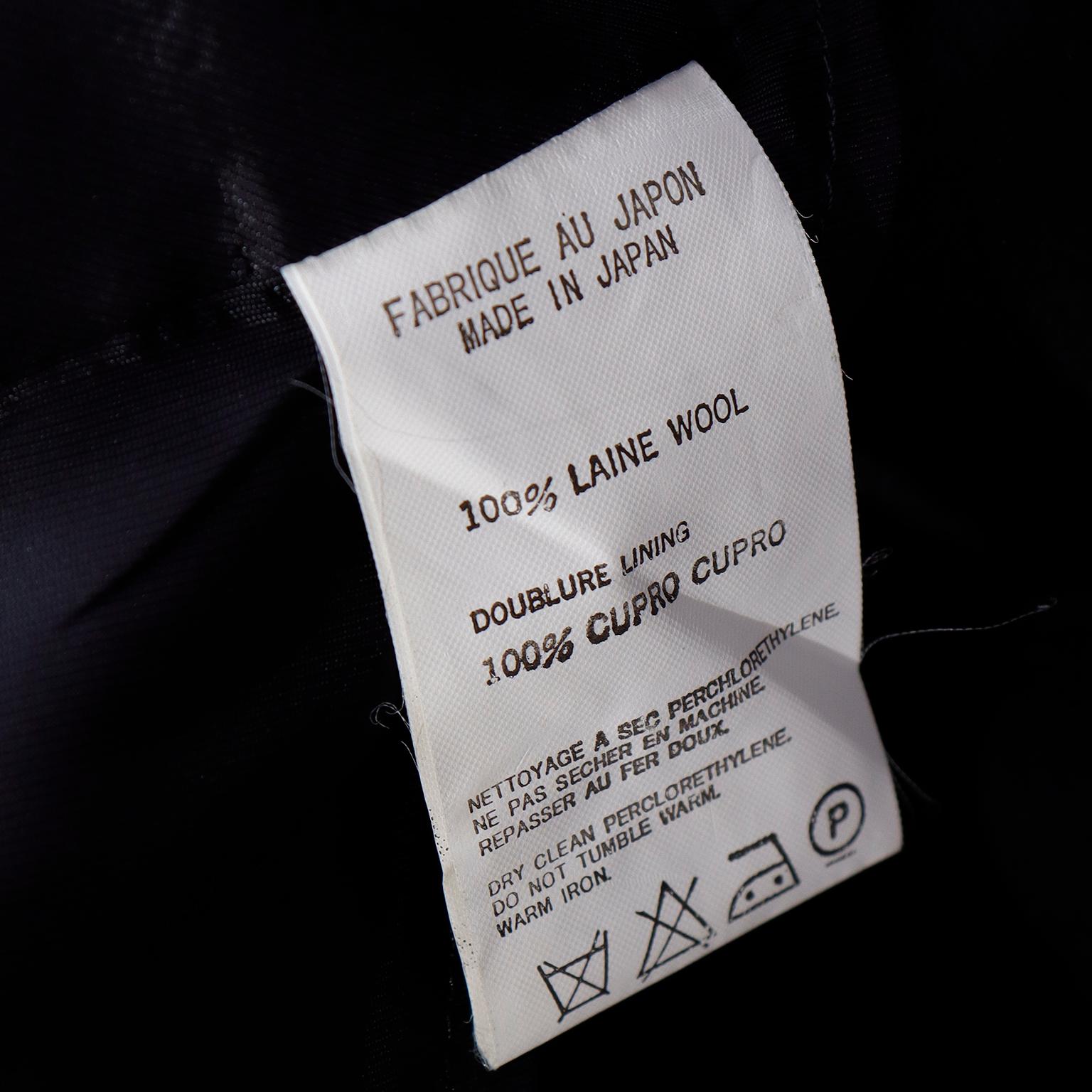 Yohji Yamamoto Fall 2001 Tuxedo Inspired Avant Garde Asymmetrical Runway Coat 10