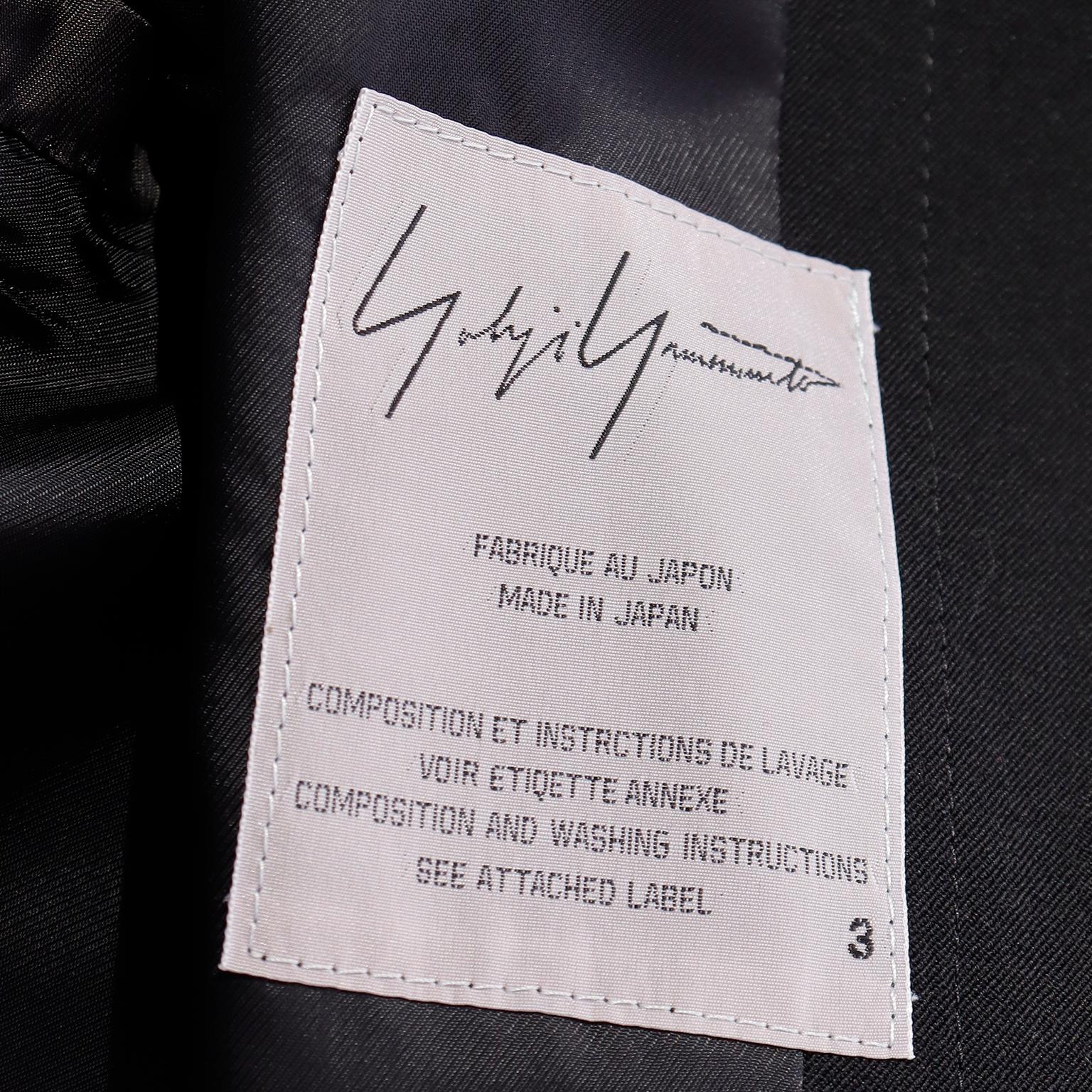 Yohji Yamamoto Fall 2001 Tuxedo Inspired Avant Garde Asymmetrical Runway Coat 11