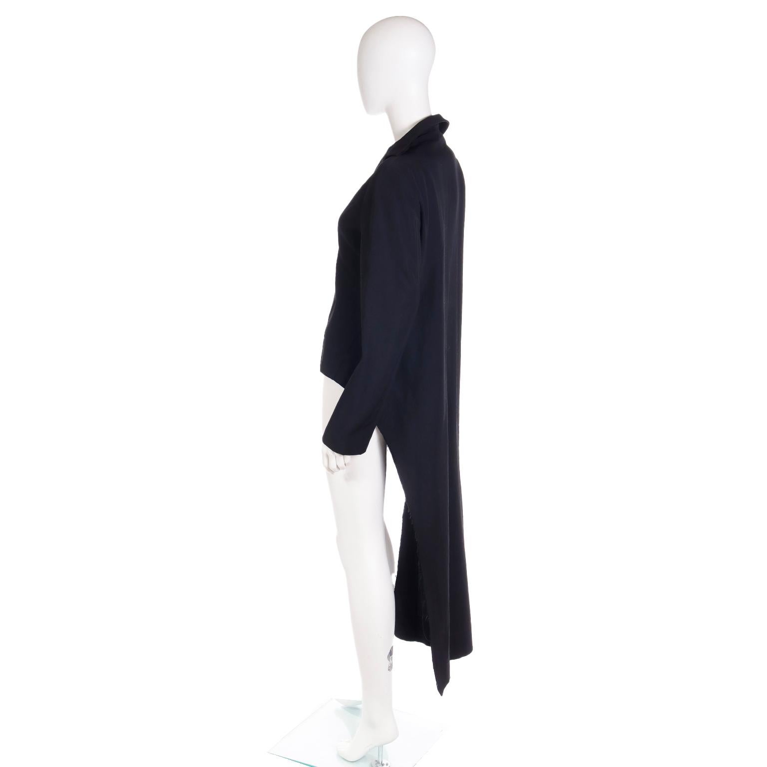 Yohji Yamamoto Fall 2001 Tuxedo Inspired Avant Garde Asymmetrical Runway Coat 4