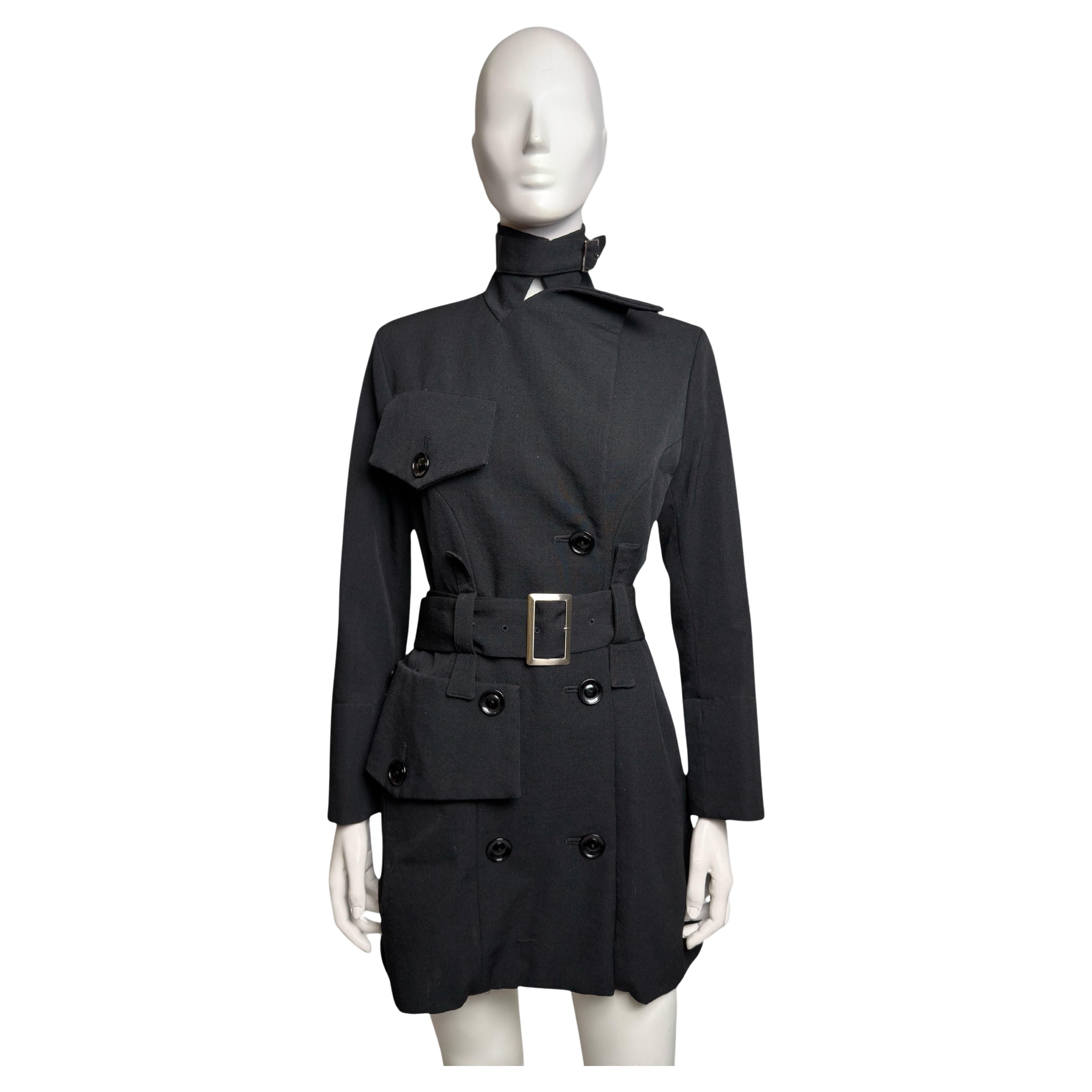 Yohji Yamamoto Fall 2004 Black Wool Jacket with Exaggerated Pockets