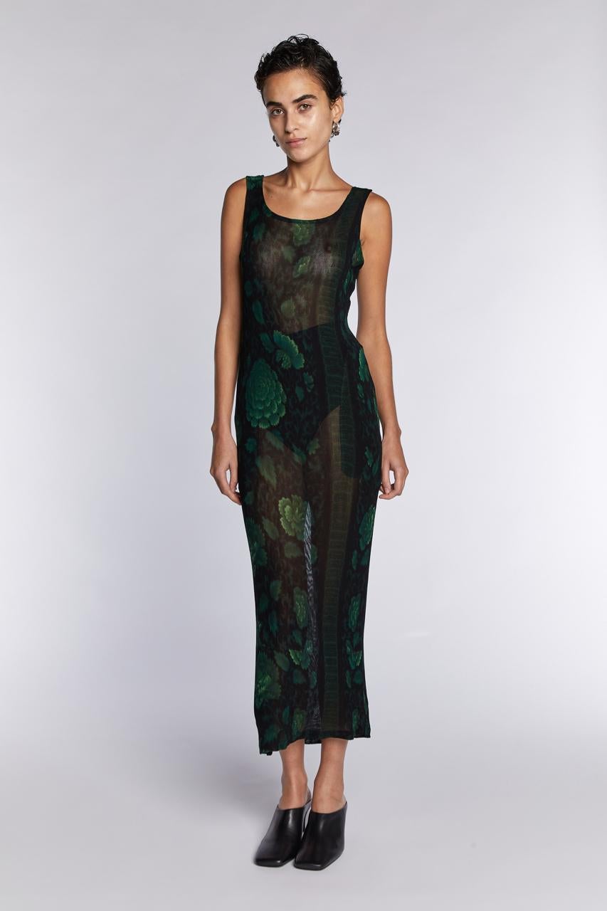 Yohji Yamamoto Floral Mesh Dress S/S 1996 For Sale 1