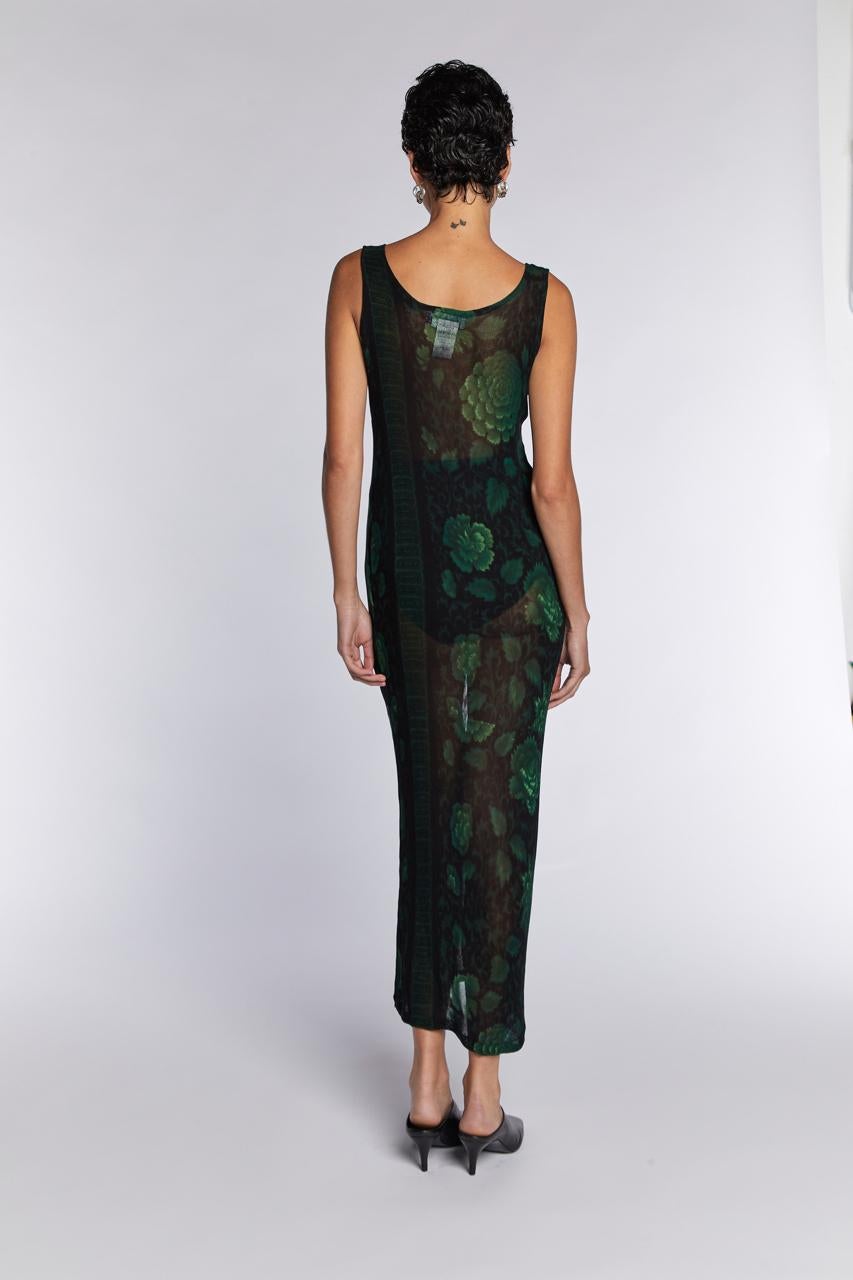 Yohji Yamamoto Floral Mesh Dress S/S 1996 For Sale 3