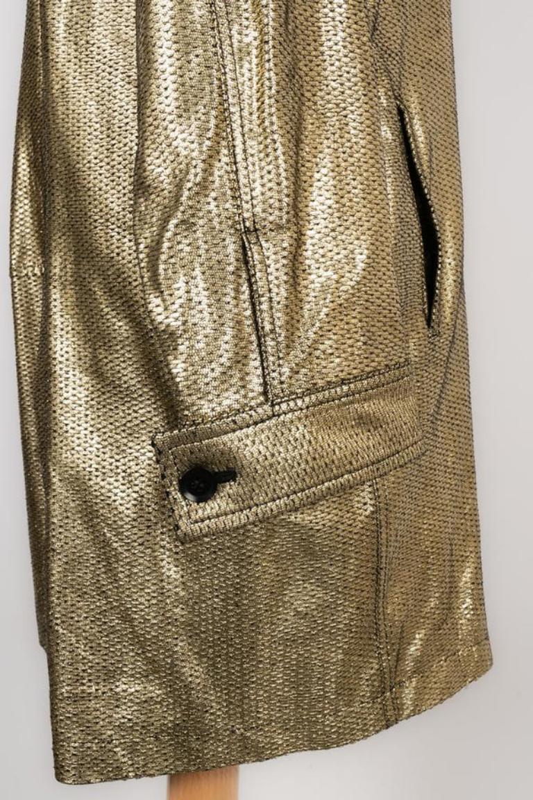 Combinaison en peau de mouton dorée Yohji Yamamoto en vente 11