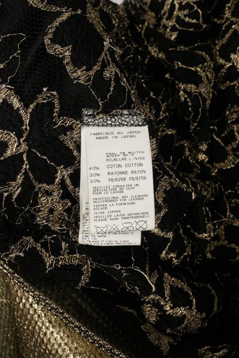 Combinaison en peau de mouton dorée Yohji Yamamoto en vente 12