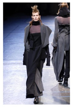 Yohji Yamamoto Gray Mesh Top & Trouser Pants Ensemble 2004