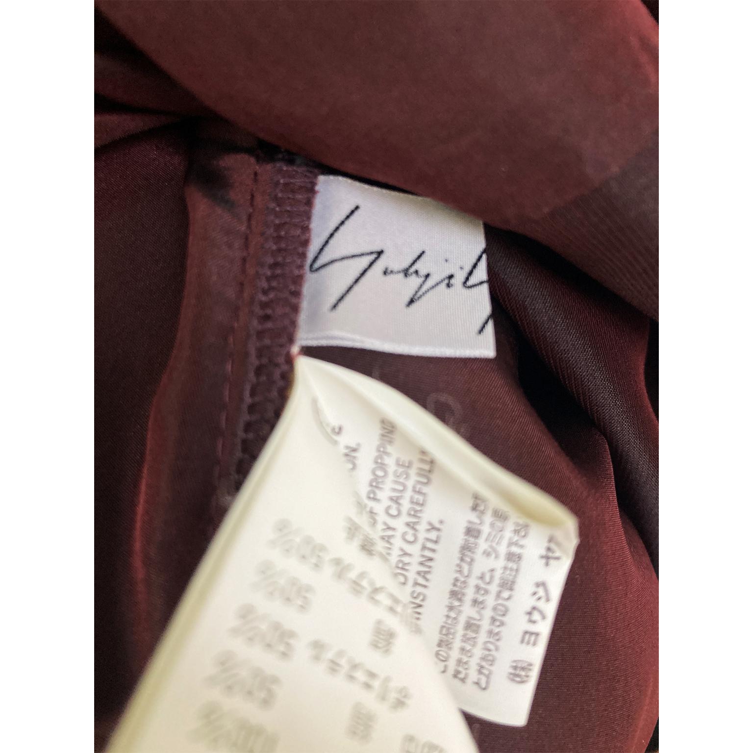 Yohji Yamamoto Grey Bordeaux Sheer Dress Collection Piece AW 1995 For Sale 3