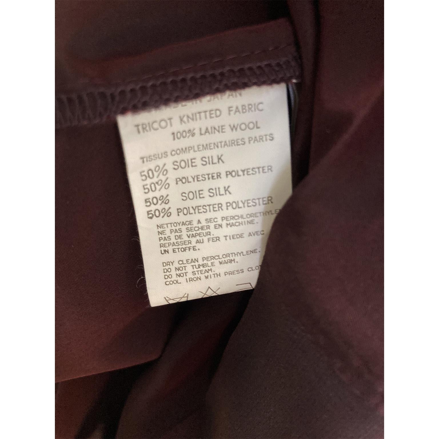Yohji Yamamoto Grey Bordeaux Sheer Dress Collection Piece AW 1995 For Sale 4