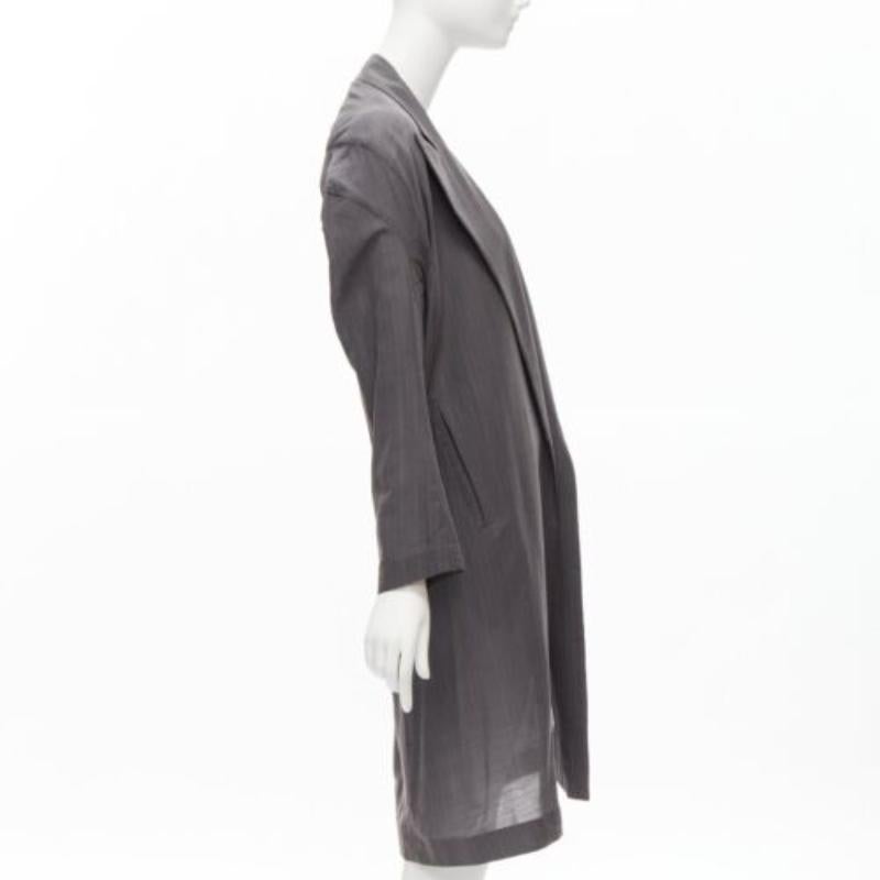 YOHJI YAMAMOTO grauer A-Linien-Mantel mit breitemschnitt JP1 S im Zustand „Gut“ im Angebot in Hong Kong, NT
