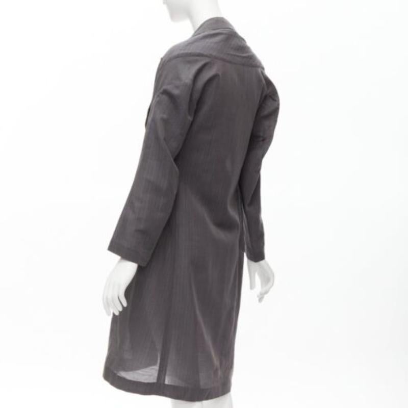 YOHJI YAMAMOTO grauer A-Linien-Mantel mit breitemschnitt JP1 S im Angebot 1