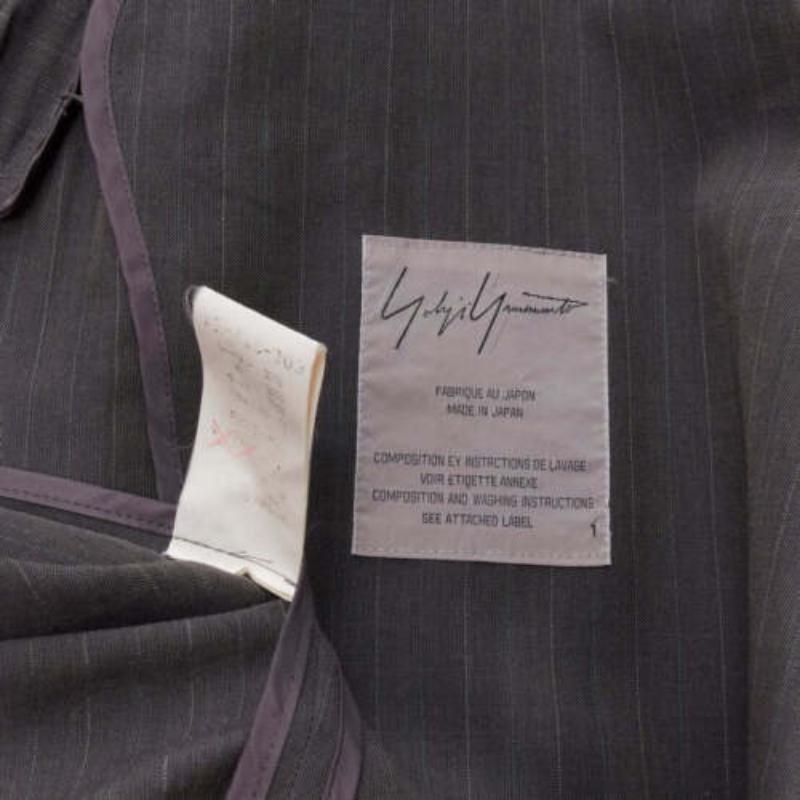 YOHJI YAMAMOTO grauer A-Linien-Mantel mit breitemschnitt JP1 S im Angebot 3