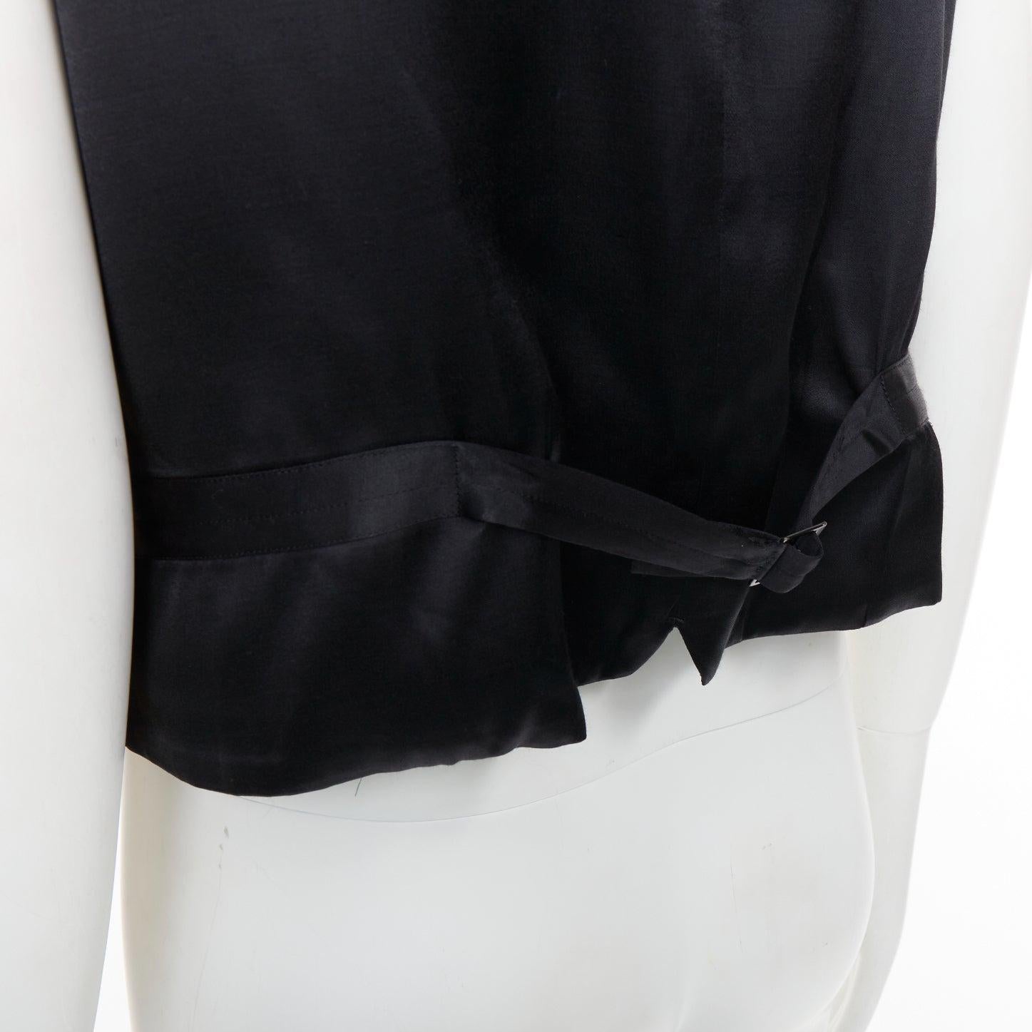 YOHJI YAMAMOTO HOMME Chaleco beige con parte delantera de lana y parte trasera de mezcla de seda negra Beige en venta