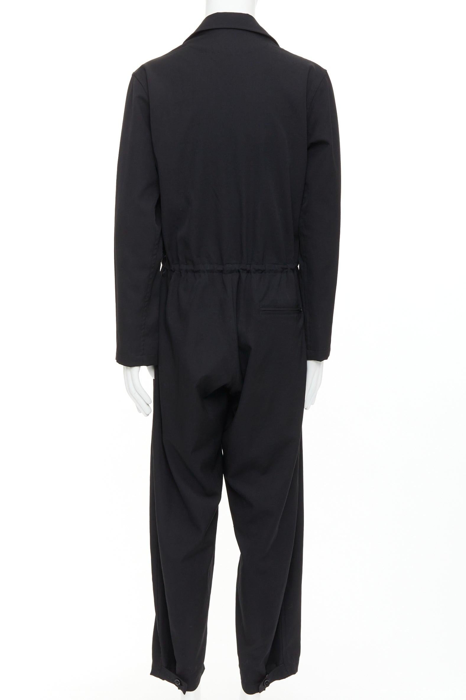 Uomo Yohji Yamamoto Homme, tuta cargo in lana leggera con tasche, JP2 M. in vendita