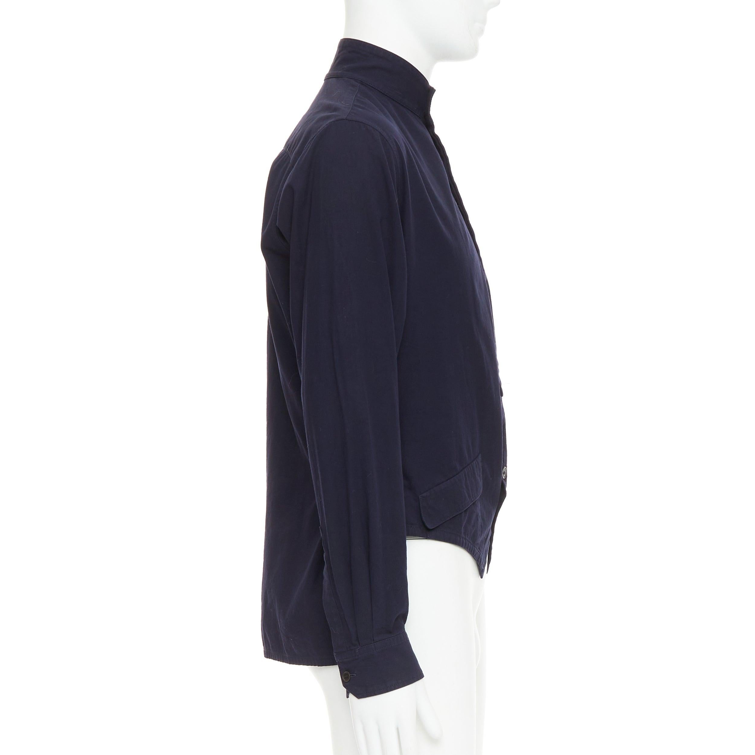 Yohji Yamamoto Homme, camicia con collo alto e tasche frontali con patta, JP3 L. In condizioni buone in vendita a Hong Kong, NT