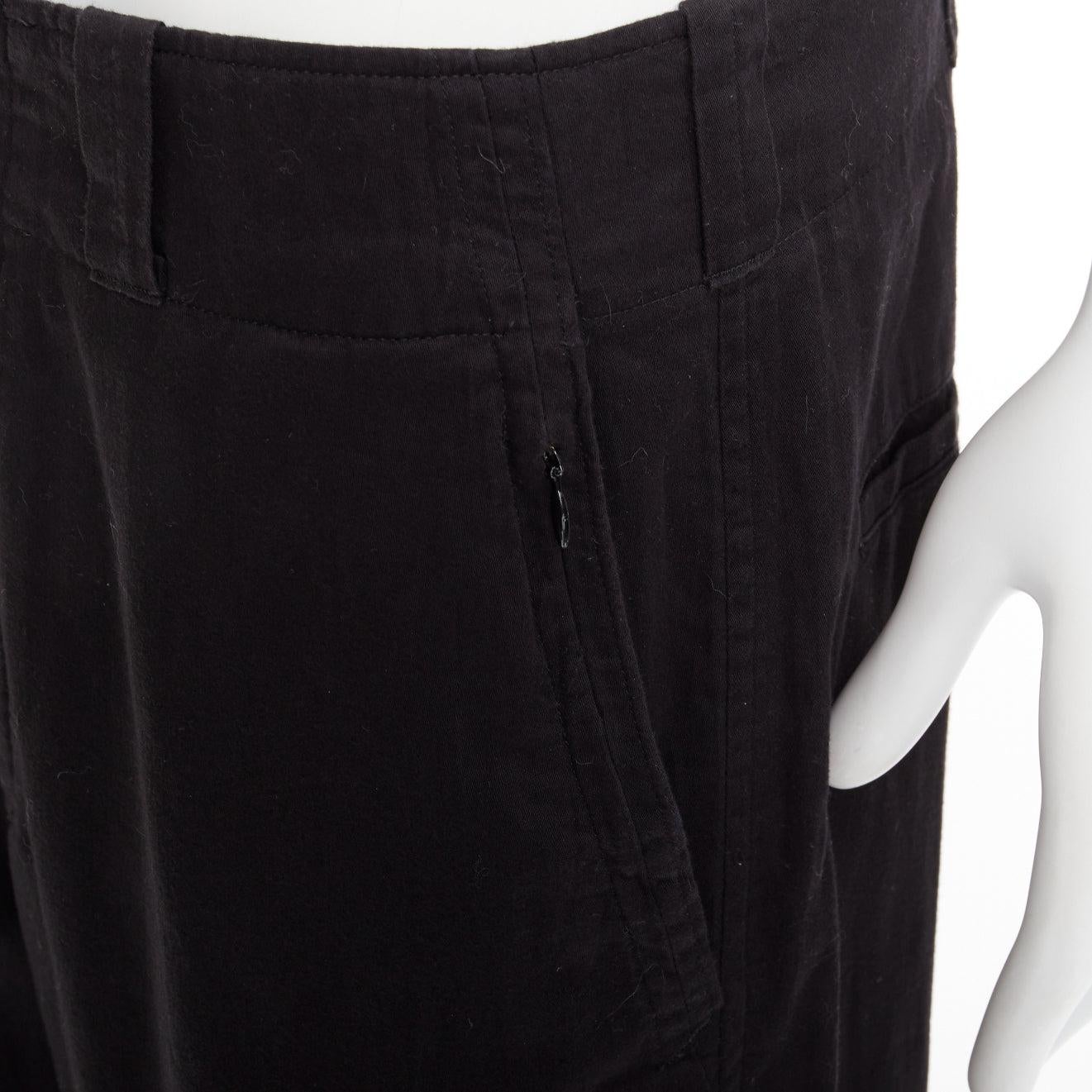 Yohji Yamamoto Homme Pantaloni vintage in cotone con tasca con zip e coulisse JP4 XL in vendita 2