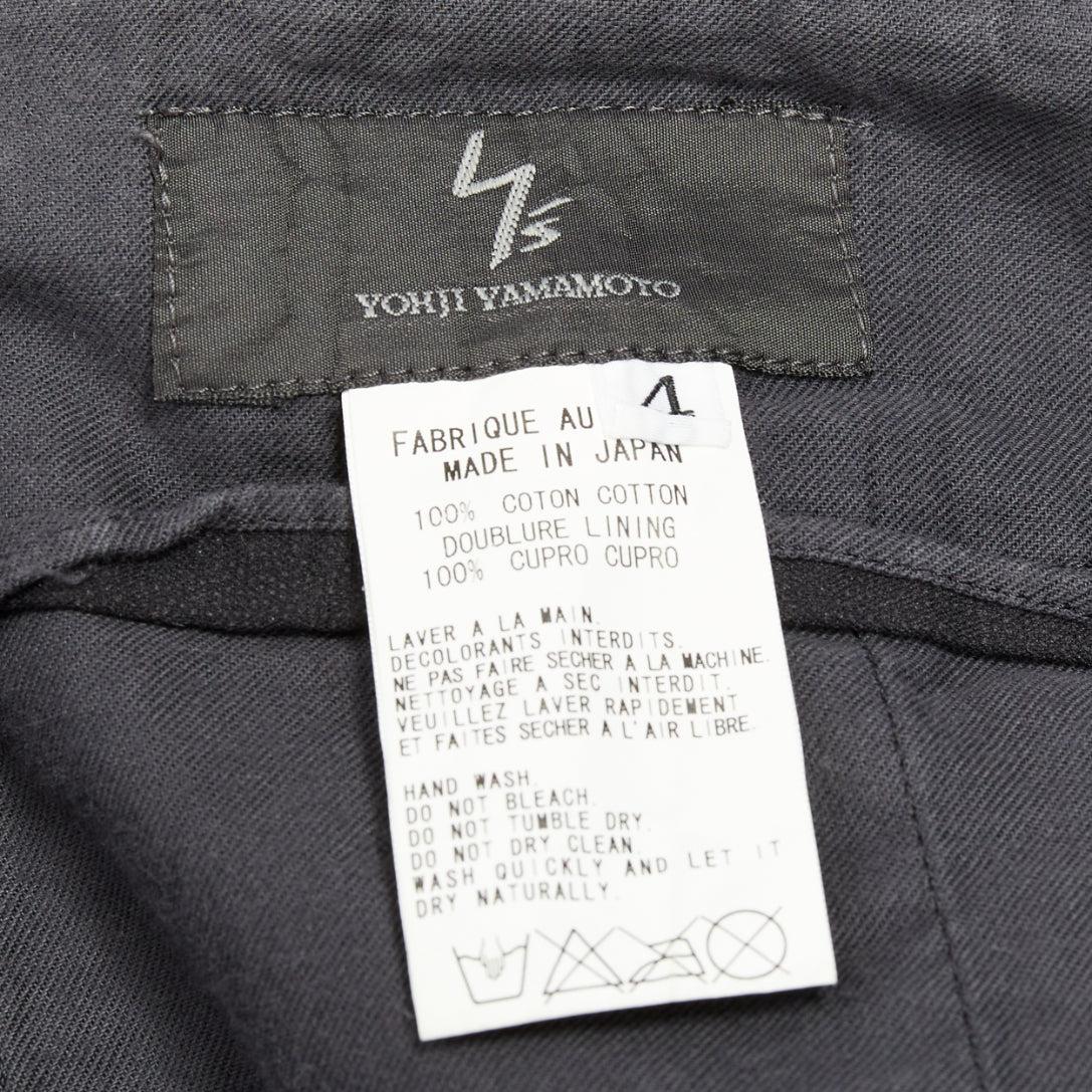 Yohji Yamamoto Homme Pantaloni vintage in cotone con tasca con zip e coulisse JP4 XL in vendita 3